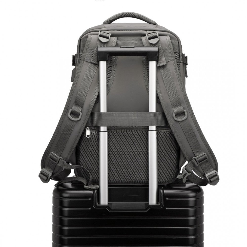 Rucsac multifunctional, compartment laptop 15.6 inch, rezistent la stropi de apa, port USB, pentru calatorii, drumetii activitati zi cu zi, KONO, EQ2344