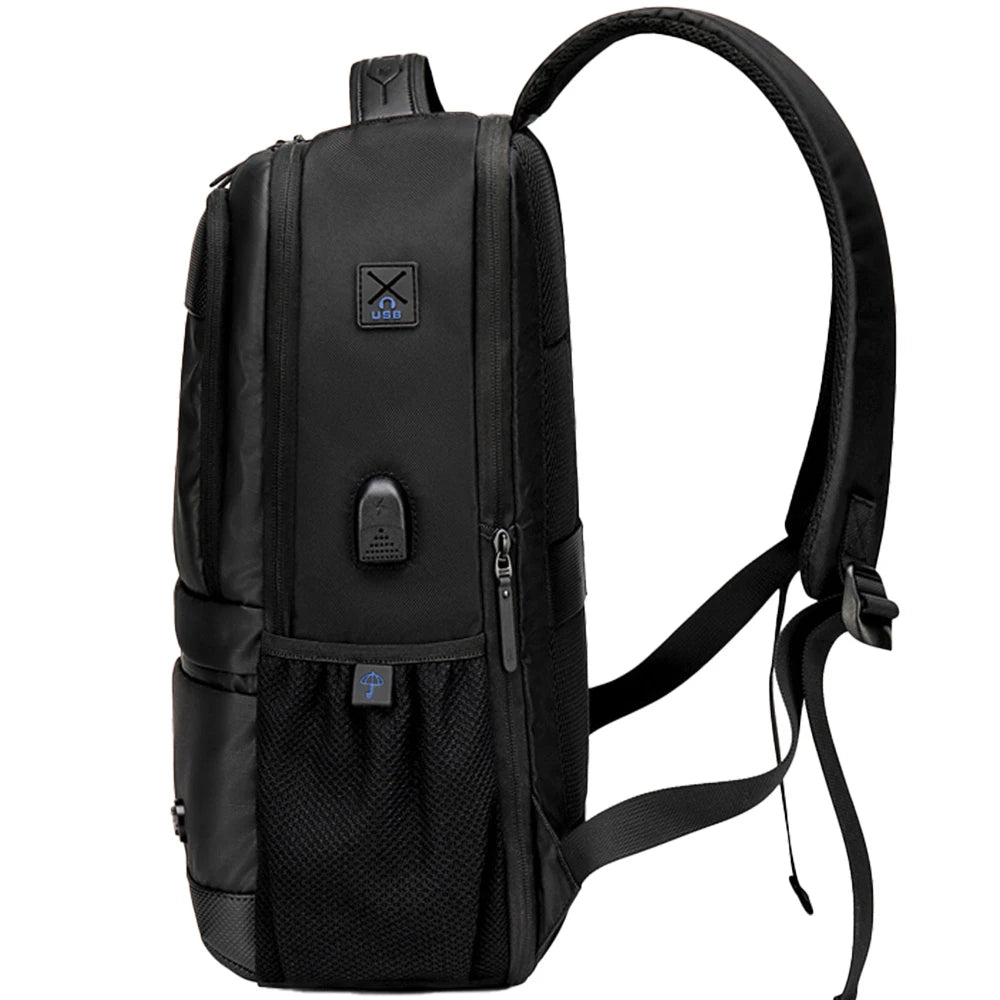 Rucsac laptop, extensibil, port USB si rezistent la stropi, Golden Wolf GB00402