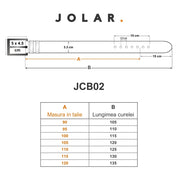Curea barbati, piele naturala, premium, catarama clasica, metalica, JOLAR. JCB02