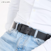Curea Bărbați Piele Naturală JOLAR, Cataramă Clasică Dreaptă, 4 cm