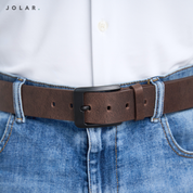 Curea Bărbați Piele Naturală JOLAR, Cataramă Clasică Dreaptă, 4 cm