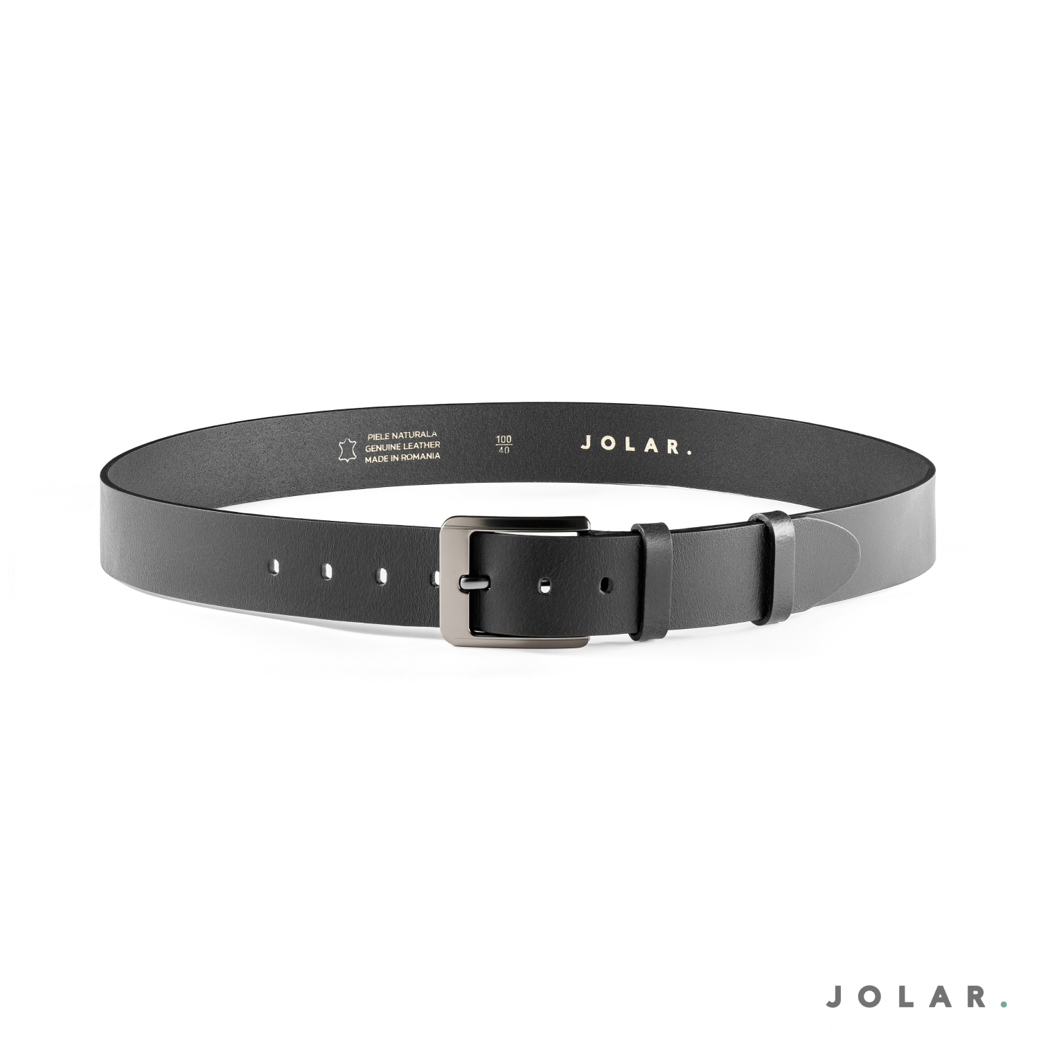 Curea Bărbați Piele Naturală JOLAR, Cataramă Clasică Dreaptă, 4 cm