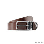 Curea Bărbați Piele Naturală JOLAR, Cataramă Reversibilă, 2 Fețe, 3,5 cm