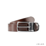 Curea Bărbați Piele Naturală JOLAR, Cataramă Reversibilă, 2 Fețe, 3,5 cm
