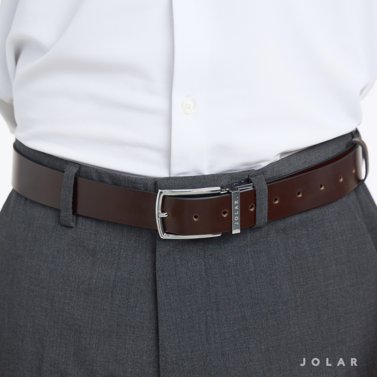 Curea Bărbați Piele Naturală JOLAR, Cataramă Reversibilă, 2 Fețe, 3,5 cm
