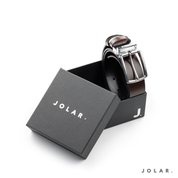 Curea Bărbați Piele Naturală JOLAR, Cataramă Reversibilă, 2 Fețe, 3,5 cm