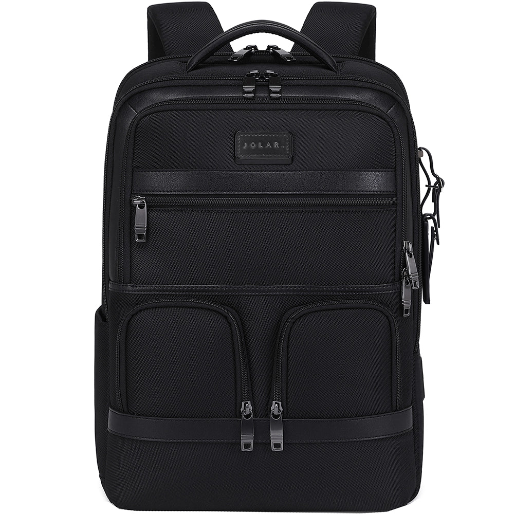 Rucsac Laptop 15.6" JOLAR,  USB-C, Stil Urban Office, Negru