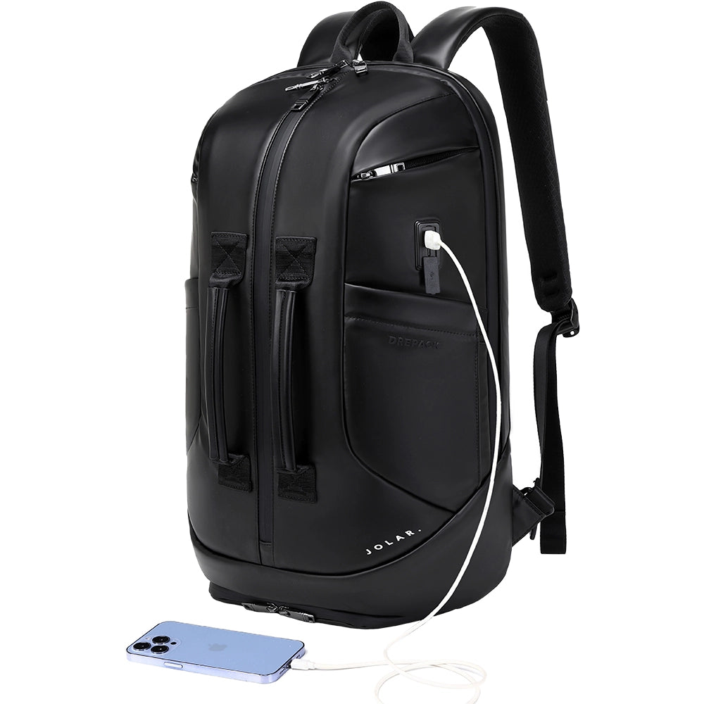 Rucsac unisex pentru sport, design modern, cu port USB, rezistent la apa, JOLAR. KB5047