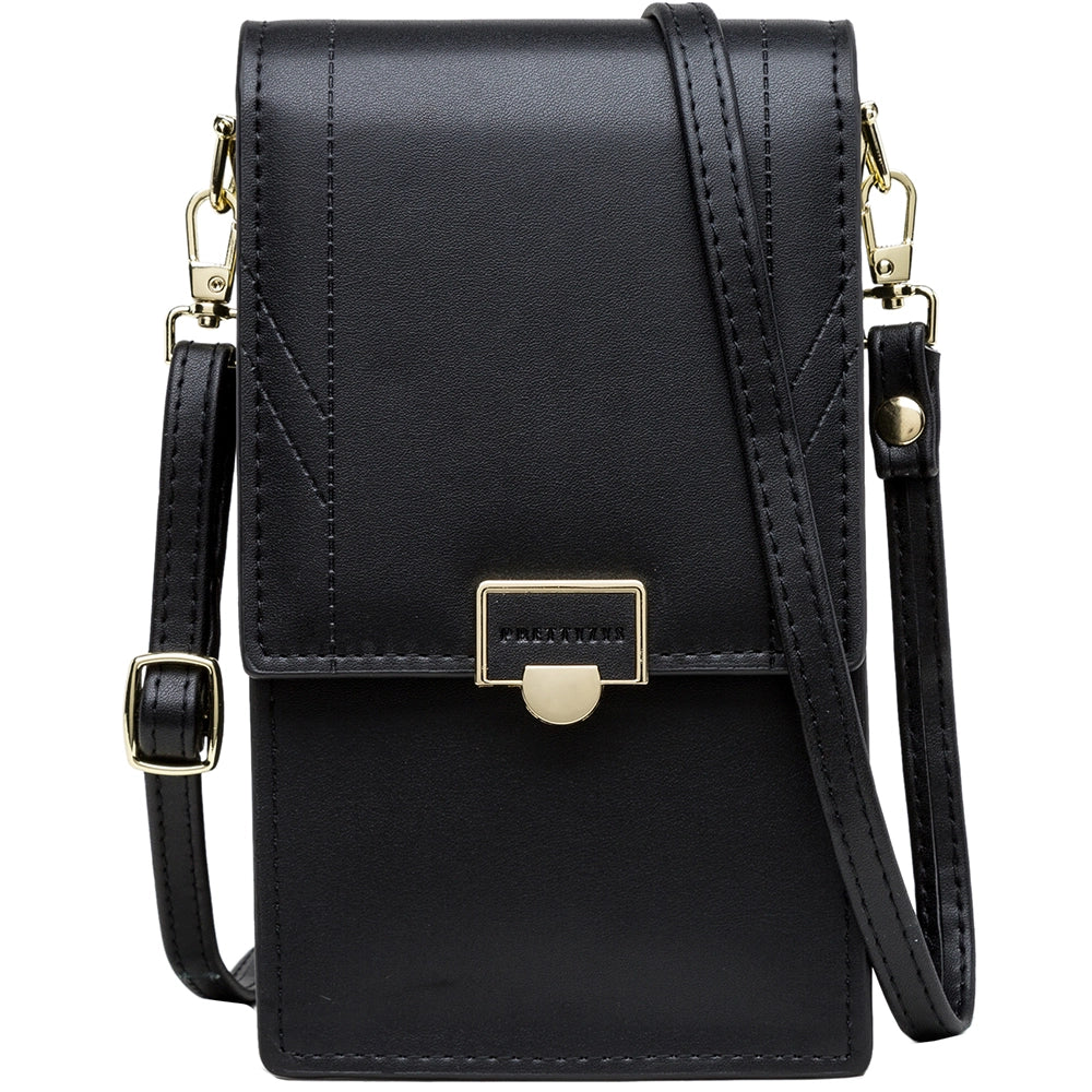 Geanta mini crossbody pentru telefon, eleganta din piele PU, PRETTYZYS L048