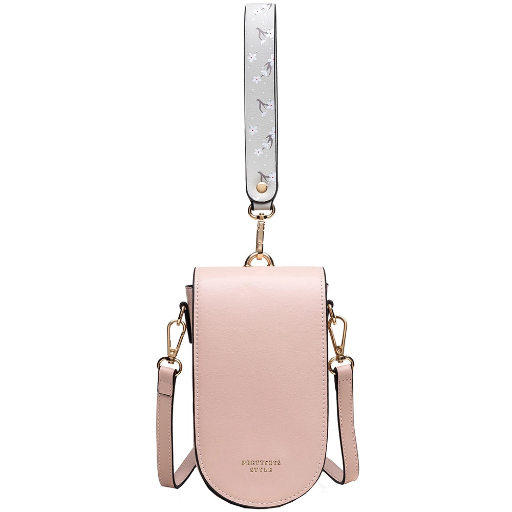 Geanta mini crossbody pentru telefon, eleganta din piele PU, PRETTYZYS L060