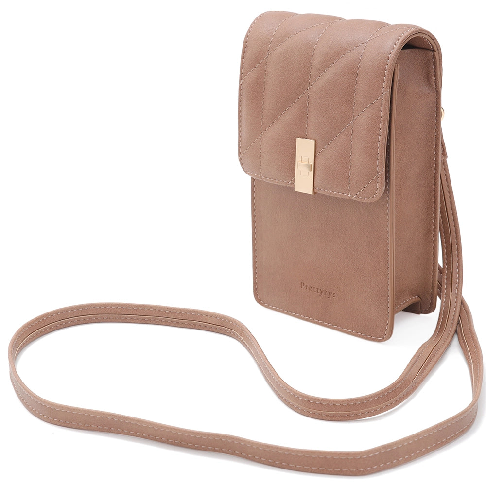 Geanta mini crossbody pentru telefon, eleganta din piele PU, PRETTYZYS L3-218