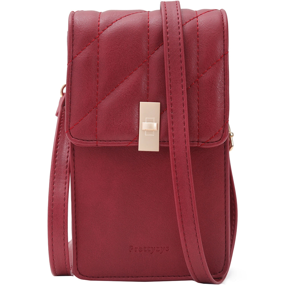 Geanta mini crossbody pentru telefon, eleganta din piele PU, PRETTYZYS L3-218