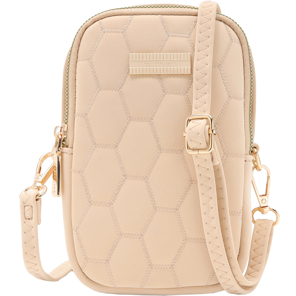 Geanta mini crossbody pentru telefon, eleganta din piele PU, PRETTYZYS L4-224