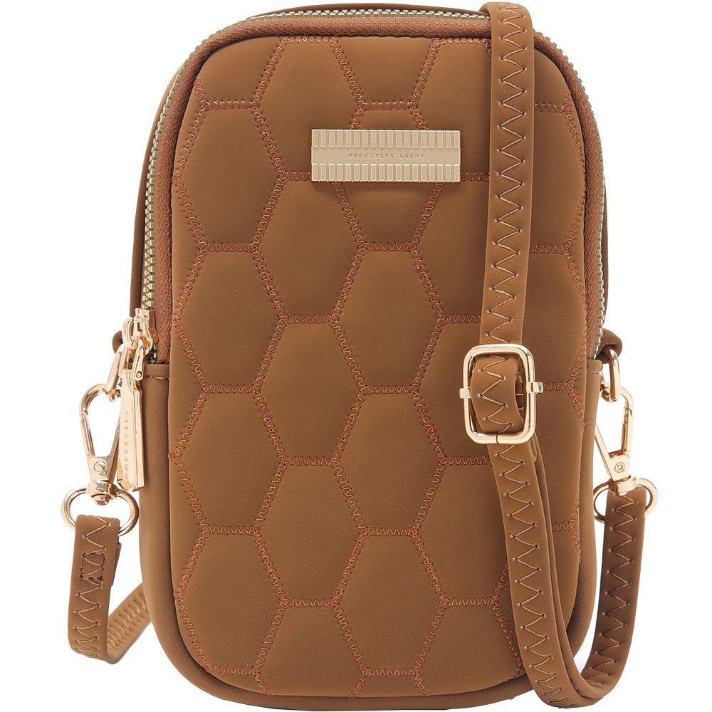 Geanta mini crossbody pentru telefon, eleganta din piele PU, PRETTYZYS L4-224