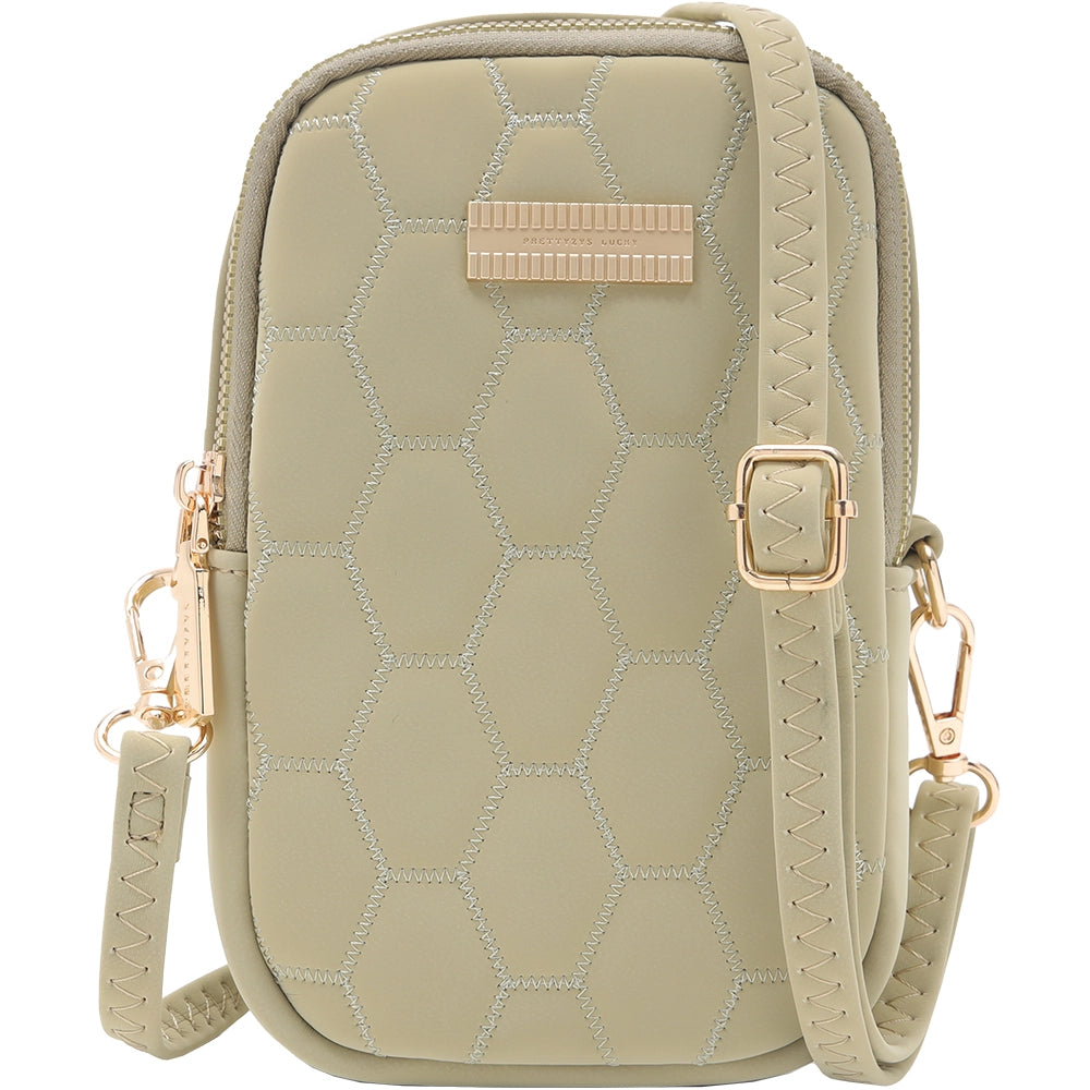 Geanta mini crossbody pentru telefon, eleganta din piele PU, PRETTYZYS L4-224