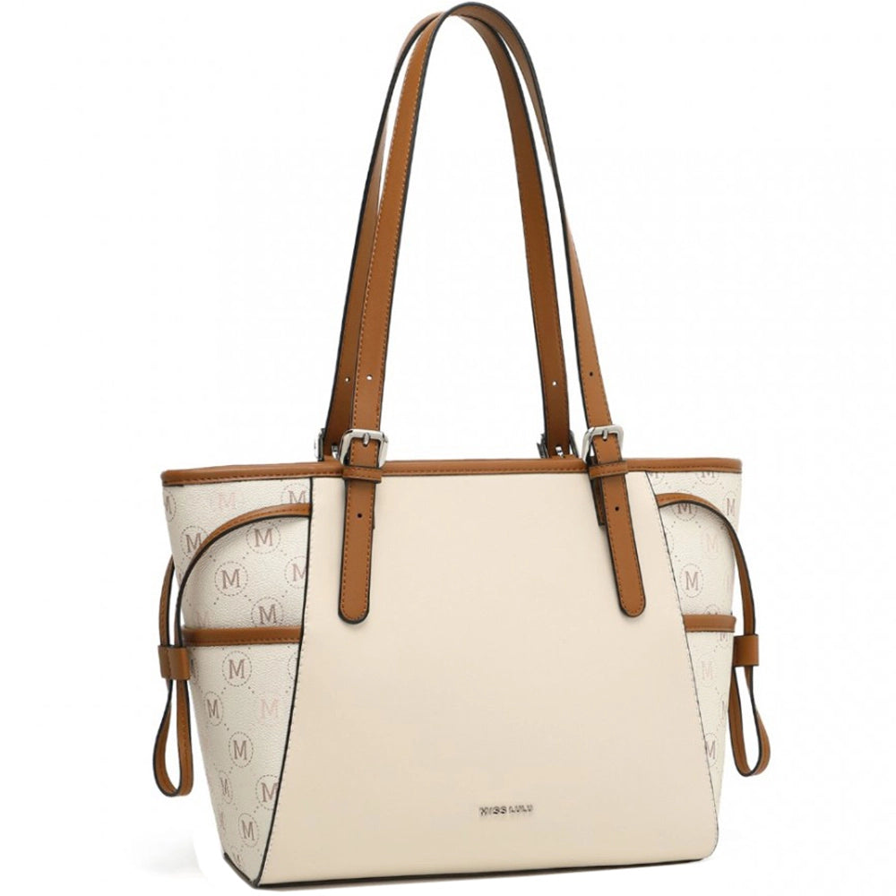 Geanta tote pentru dama, casual model monograma, Miss Lulu LG2322