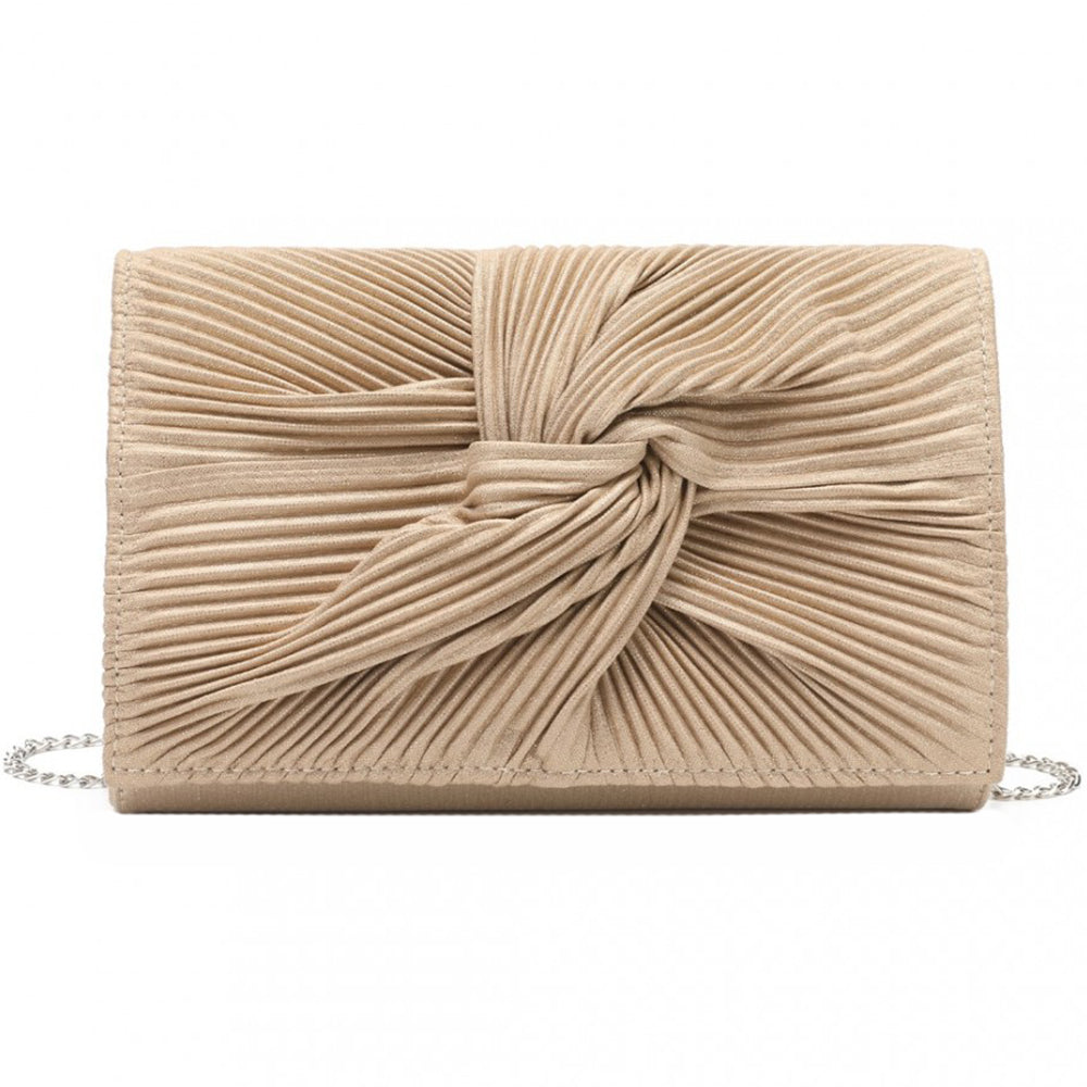 Geanta clutch pentru dama, eleganta de seara, din piele PU si material textil, Miss Lulu LH2252