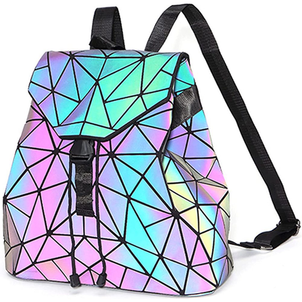 Rucsac reflectorizant pentru dama, Geometric Multicolor, RC-1