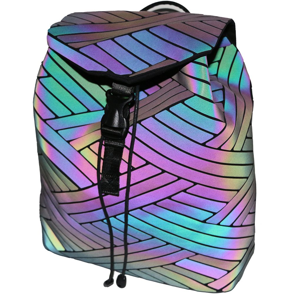 Rucsac pentru dama, geometric cu efect reflectorizant, holografic, ROCS, RC-11