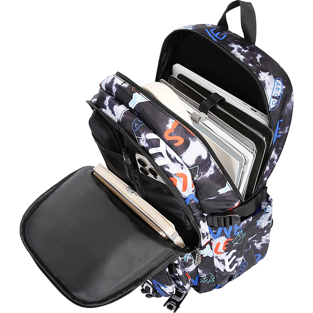 Rucsac pentru scoala ROCS, unisex, rezistent la stropi de apa, cu benzi reflectorizante, RC-13OE