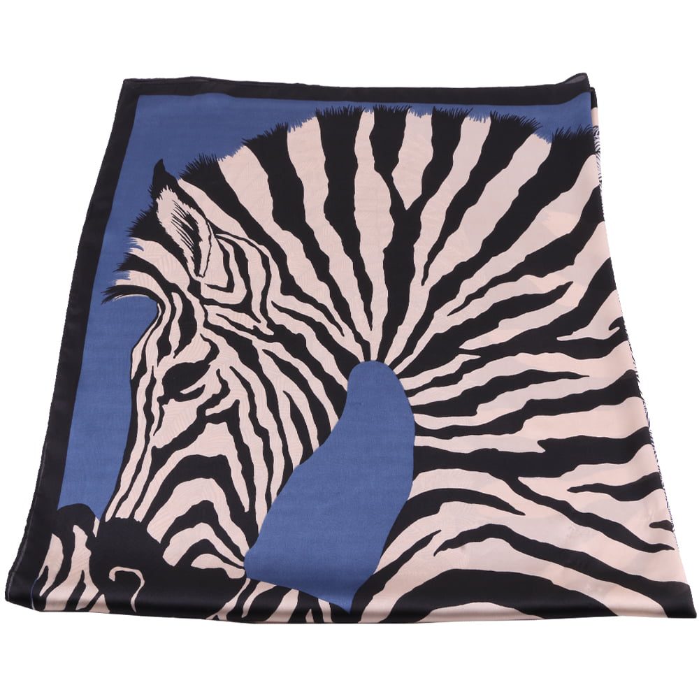 Esarfa pentru dama, imitatie matase, 110 x 110, imprimeu zebra, SK14