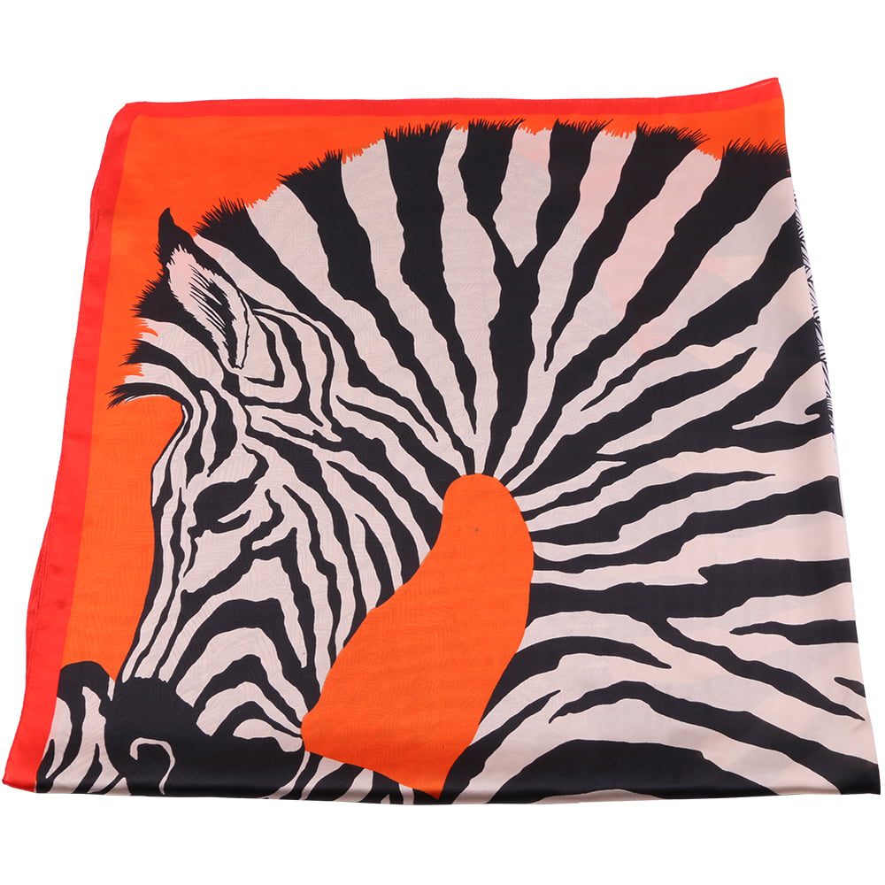 Esarfa pentru dama, imitatie matase, 110 x 110, imprimeu zebra, SK14