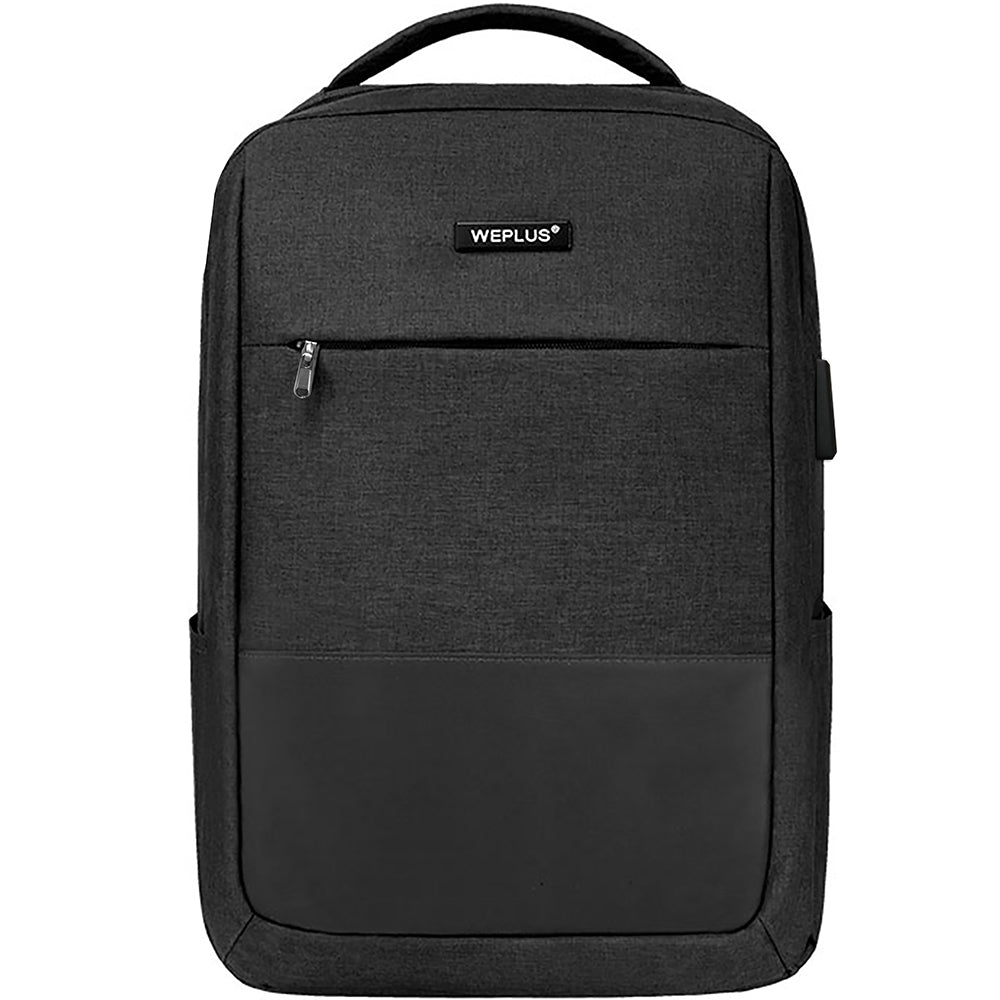 Rucsac unisex, rezistent la apa, casual, compartiment laptop de 15,6 inch cu port USB, WEPLUS WP1755