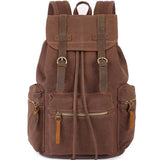 Rucsac Călătorie Canvas & Piele Naturală, Stil Retro — JOLAR