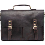 Geantă Laptop Messenger JOLAR, Stil Servietă Vintage, Negru