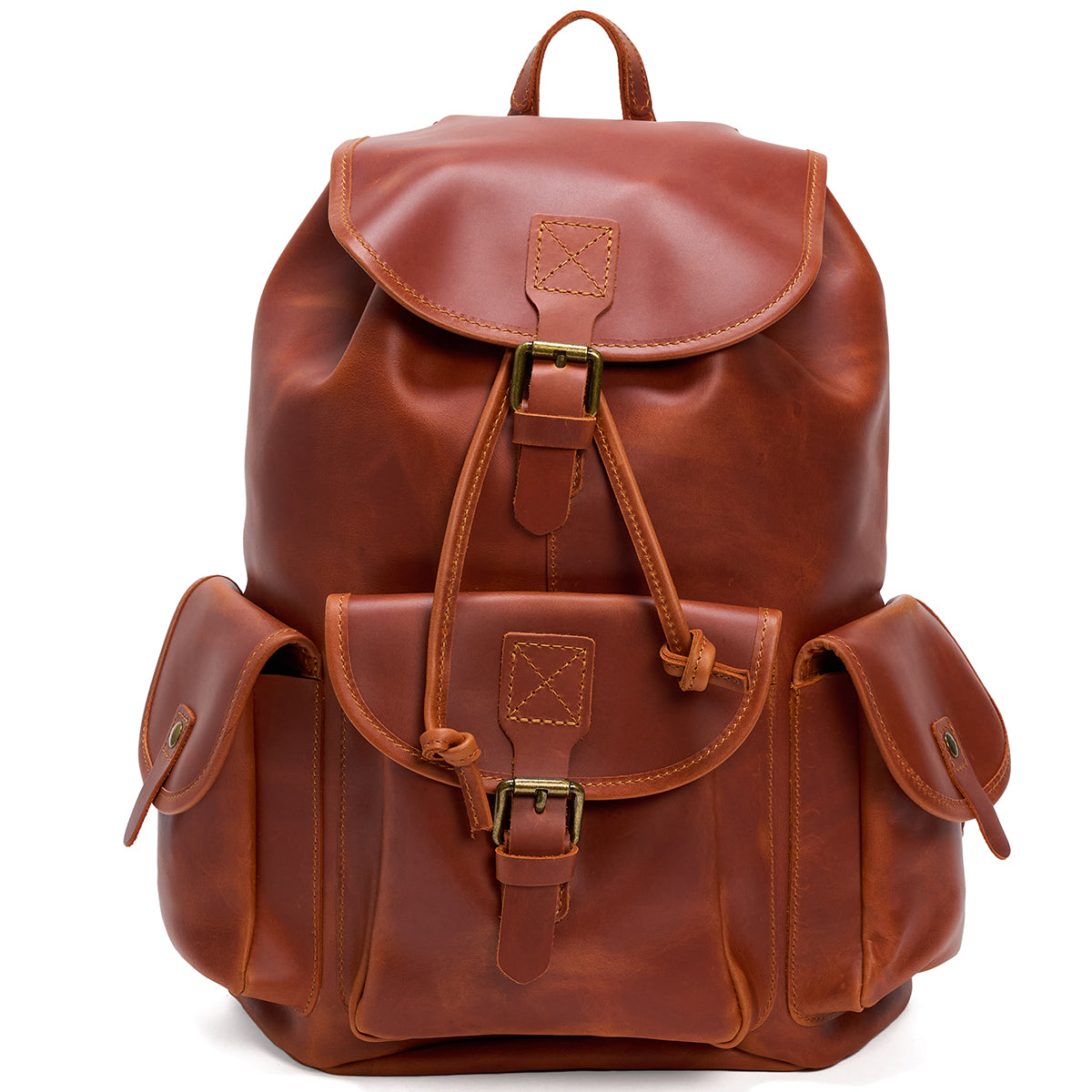 Rucsac Piele Naturală JOLAR, Stil Urban și Călătorie, Maro