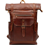 Rucsac Piele Naturală JOLAR, Laptop 15.6", Stil Vintage, Maro