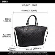 Geanta dama, model mare, design romburi din material, Miss Lulu LT6859