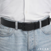 Curea Bărbați Piele Naturală JOLAR, Cataramă Clasică Dreaptă, 4 cm
