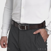 Curea Bărbați Piele Naturală JOLAR, Cataramă Reversibilă, 2 Fețe, 3,5 cm