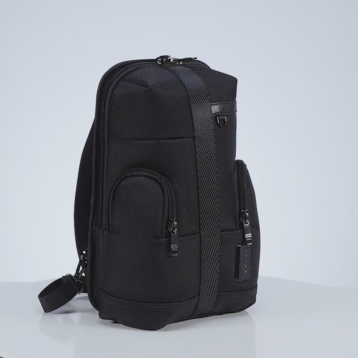 Geantă Crossbody Stil Rucsac JOLAR, Buzunare Multiple, Negru