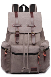 Rucsac multifuncional unisex pentru calatorii sau hiking, cu detalii din piele, KONO E1672