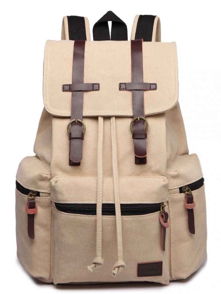 Rucsac multifuncional unisex pentru calatorii sau hiking, cu detalii din piele, KONO E1672