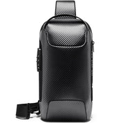 Rucsac crossbody pentru barbati, rezistent la stropi, buzunar antifurt, port USB, BANGE BG22085