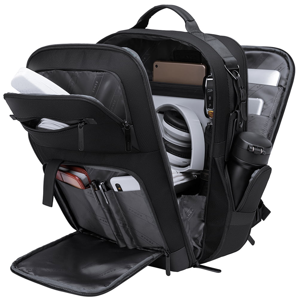 Rucsac smart unisex, din microfibra, fixare de valiza perfect pentru calatorie, cu compartiment pentru laptop de 15.6 inch, BANGE BG-G61