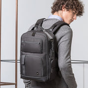 Rucsac smart unisex, din microfibra, fixare de valiza perfect pentru calatorie, cu compartiment pentru laptop de 15.6 inch, BANGE BG-G61