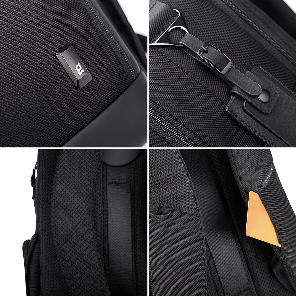 Rucsac smart unisex, din microfibra, fixare de valiza perfect pentru calatorie, cu compartiment pentru laptop de 15.6 inch, BANGE BG-G61