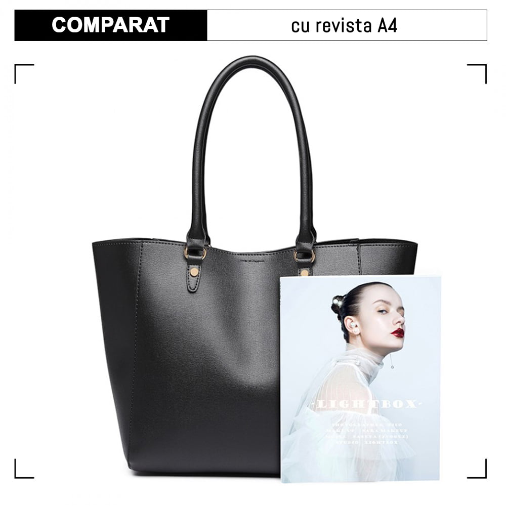 Genti casual pentru dama, set din 2 bucati, din piele ecologica este rezistent la stropi, Miss Lulu LH6895