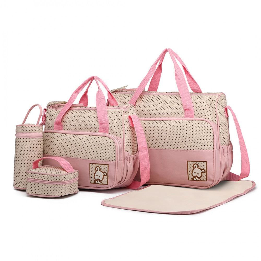 Geanta pentru maternitate, set din 5 accesorii, din poliester, Miss LULU, 9026